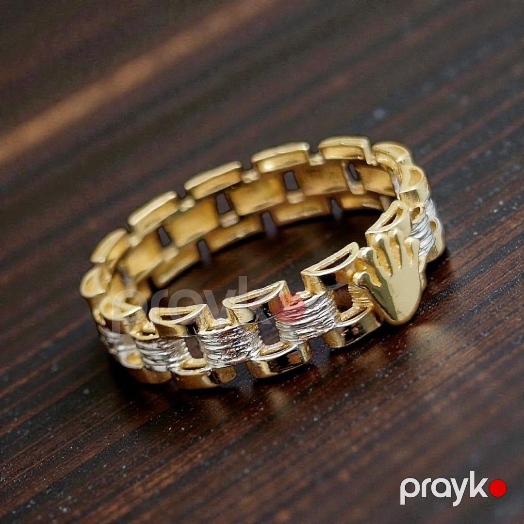 Qadın üzüyü Azgold 10191_19, qızıl, 585 əyar, ölçü 19 mm - Azgold_10191_19 — Mallar, Bakı (3)