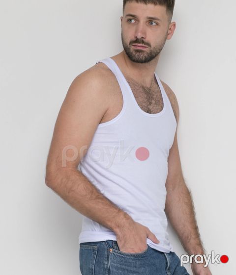 Mayka kişilər üçün Bek Max Collection, ağ, pambıq, ölçü XL — Bakı