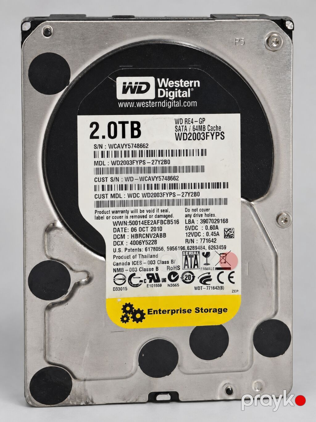 Daxili Sərt disk (HDD) Western Digital (WD), 2 TB, 7200 RPM, 3.5", İşlənmiş — Sabit diskləri, Bakı (3)