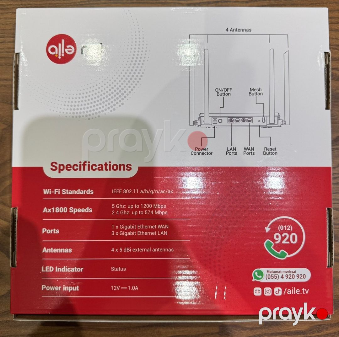 Wifi 6 802.11ax 2.4&5Ghz — Şəbəkə və server avadanlığı, Bakı (4)