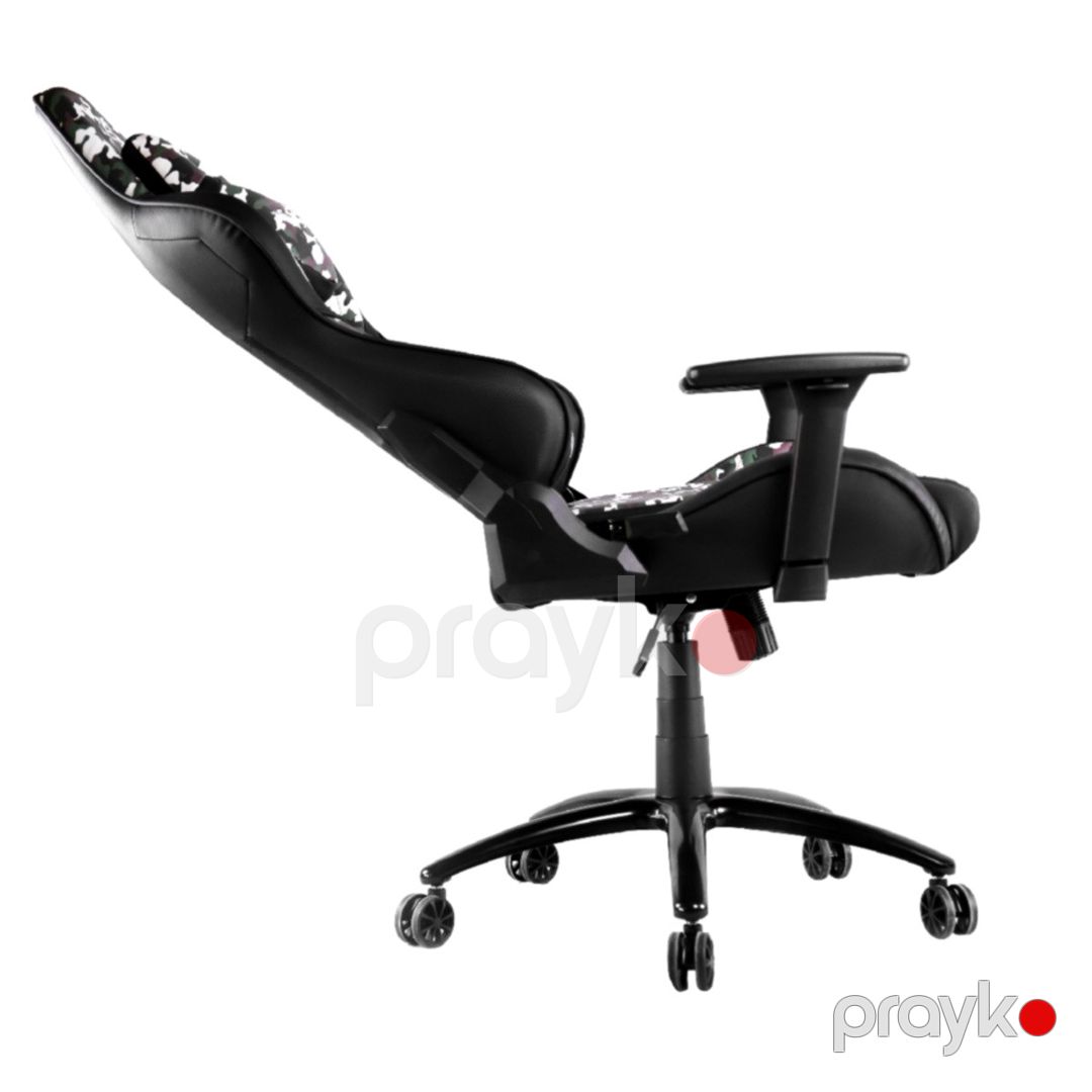 2E Gamıng Chair Hıbagon II, PU Leather, 3D-Armrests, black-military green — Mebel, Bakı (3)