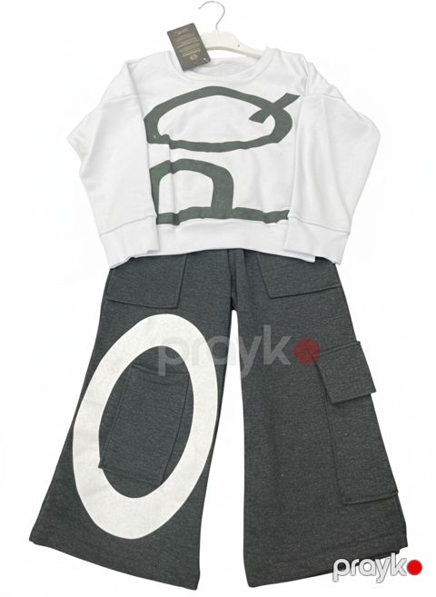 Qızlar üçün idman kostyumu 10333_74011752, pambıq, boz, ölçü 5 yaş — Bakı
