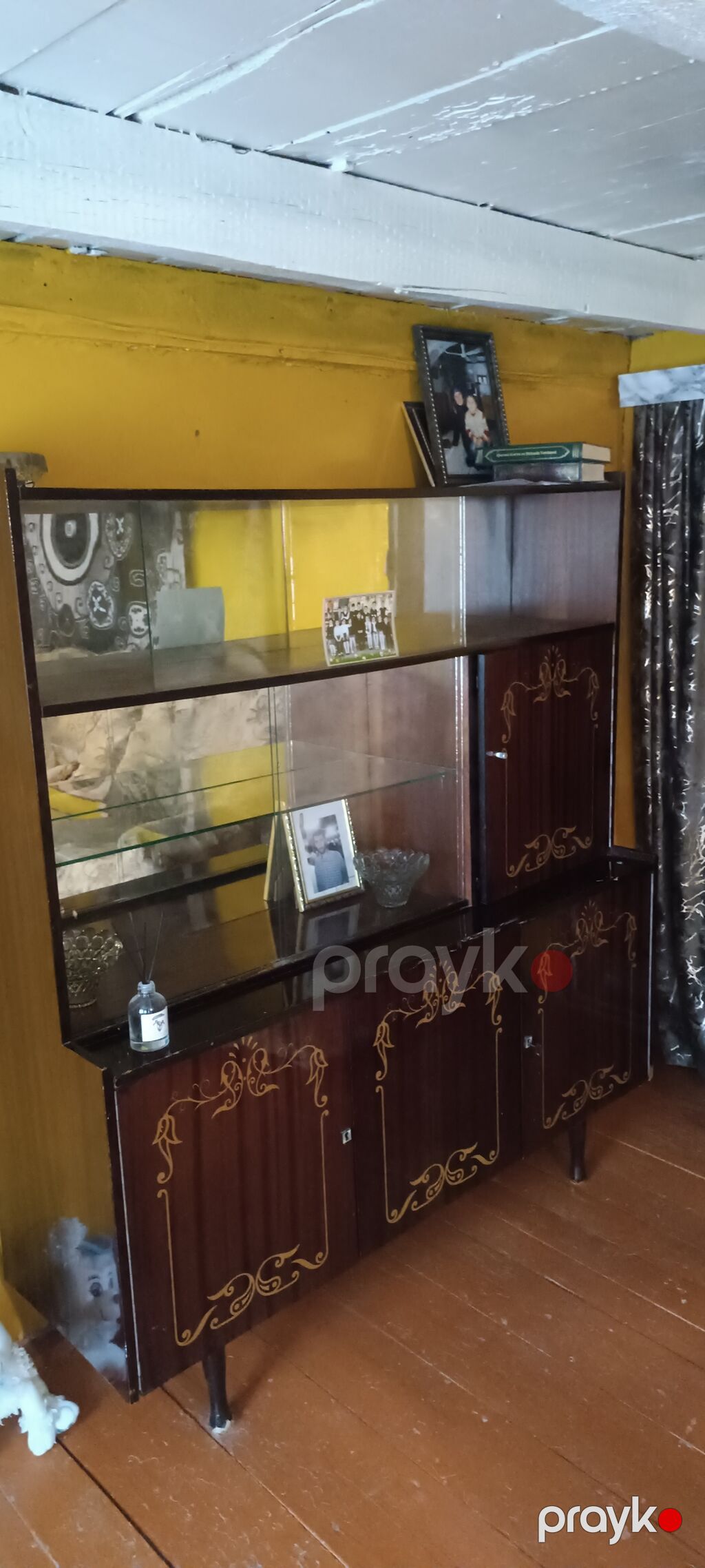 Vitrinli şkaf – retro dizayn - Material: ağac korpus, tünd qəhvəyi — Şkaflar, Cəlilabad (2)