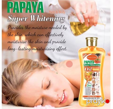 Ağardıcı yağ bədən və üz üçün Pretty Cowry Papaya Super Whitening 7 Days 236 ml — Bakı