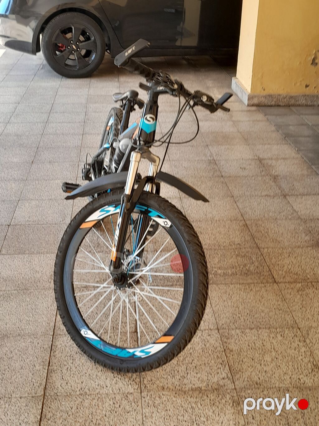 Saft dağ velosipedi - Çərçivə: yüngül alüminium/qara-narıncı-mavi — Dağ velosipedləri, Lənkəran (2)