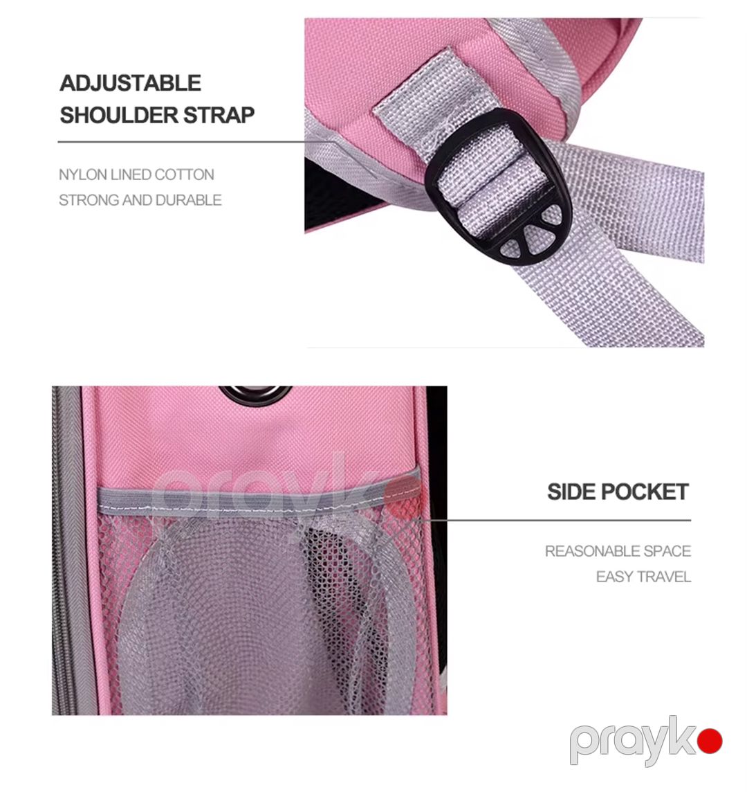 Pişiklər və itlər üçün bel çantası Breathable_001, plastik, 40x30x27 sm, yaşıl — Mallar, Bakı (3)