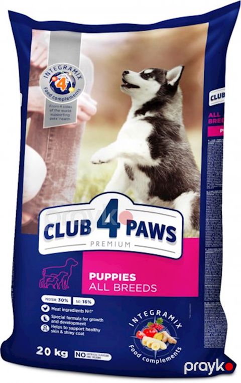 Quru yem Club 4 Paws küçüklər üçün, toyuq ilə, 20 kg — Bakı