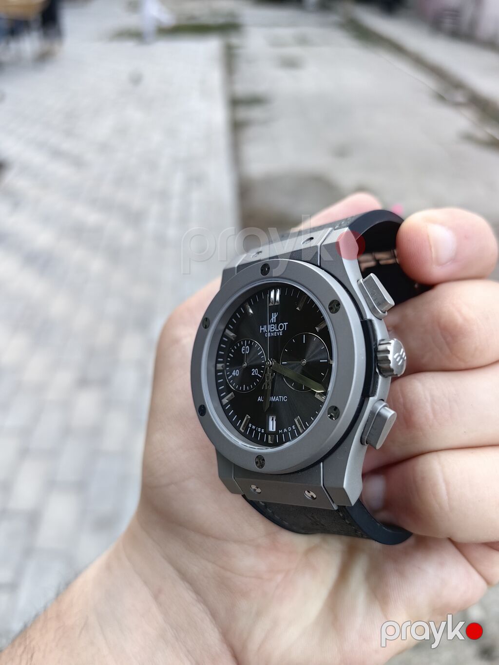 Hublot saatı, təptəzədir, qarantiyası da var. Tam mexaniki, qoldan — Qol saatları, Bakı (4)