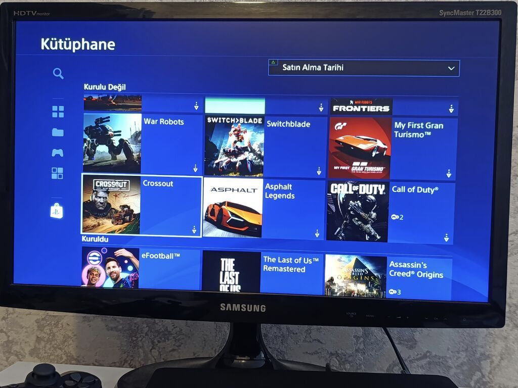 PS4 slim 500gb az işlənmiş, əla vəziyətdə +2 pult+20 oyun hesab şifrə — Oyun konsolları, Bakı (6)