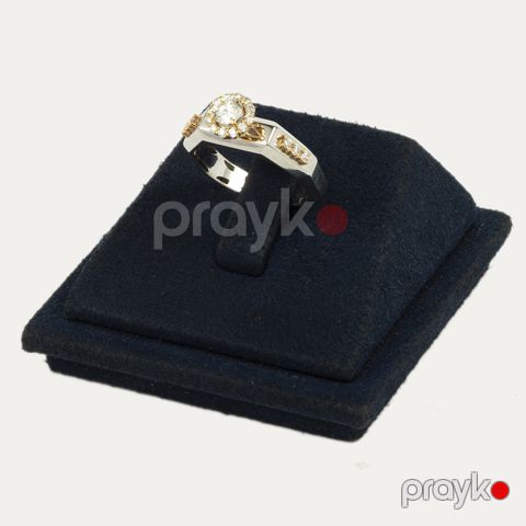 Üzük qadınlar üçün VJ3699, qızıl 750 əyar, brilyant