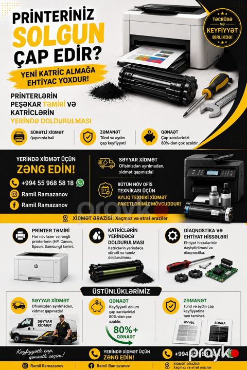 Printer təmir — Xaçmaz