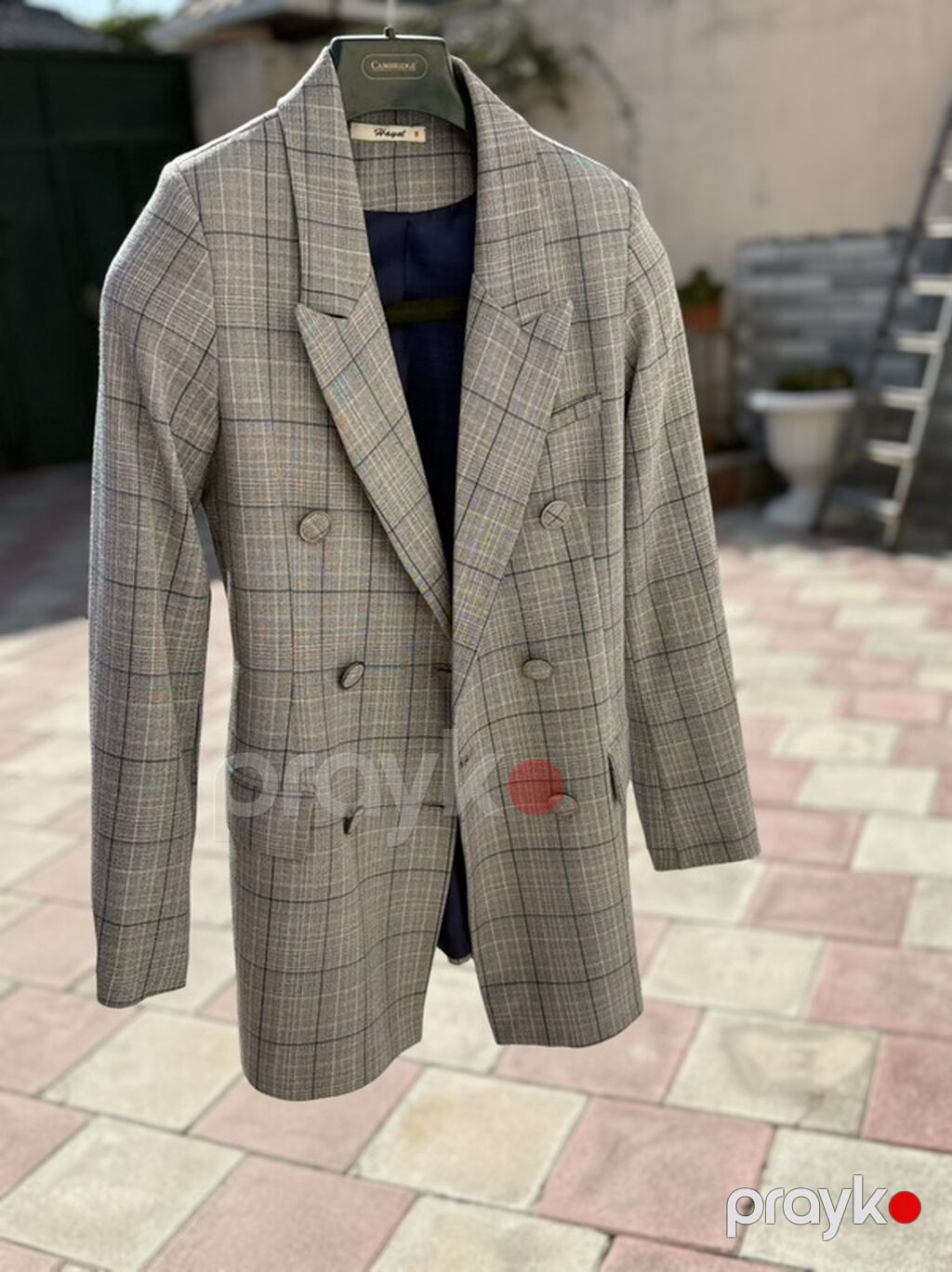 Qadın üst geyimləri dəsti 1) Qara qısa jaket - Model: asimmetrik ön — Kostyum, Digah (3)