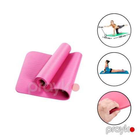 Yoqa üçün mat Gymnic 2244, 2 sm, çəhrayı — Bakı