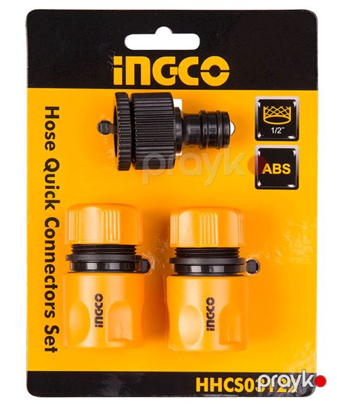 Şlanq birləşdiricisi dəsti Ingco HHCS03122, 1/2", 3 əd — Bakı