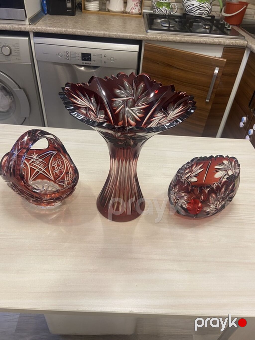 Bohemia Caesar Crystal kəsim kristal qab dəsti - İstehsal: Çexiya — Süfrə qabı, Bakı (6)