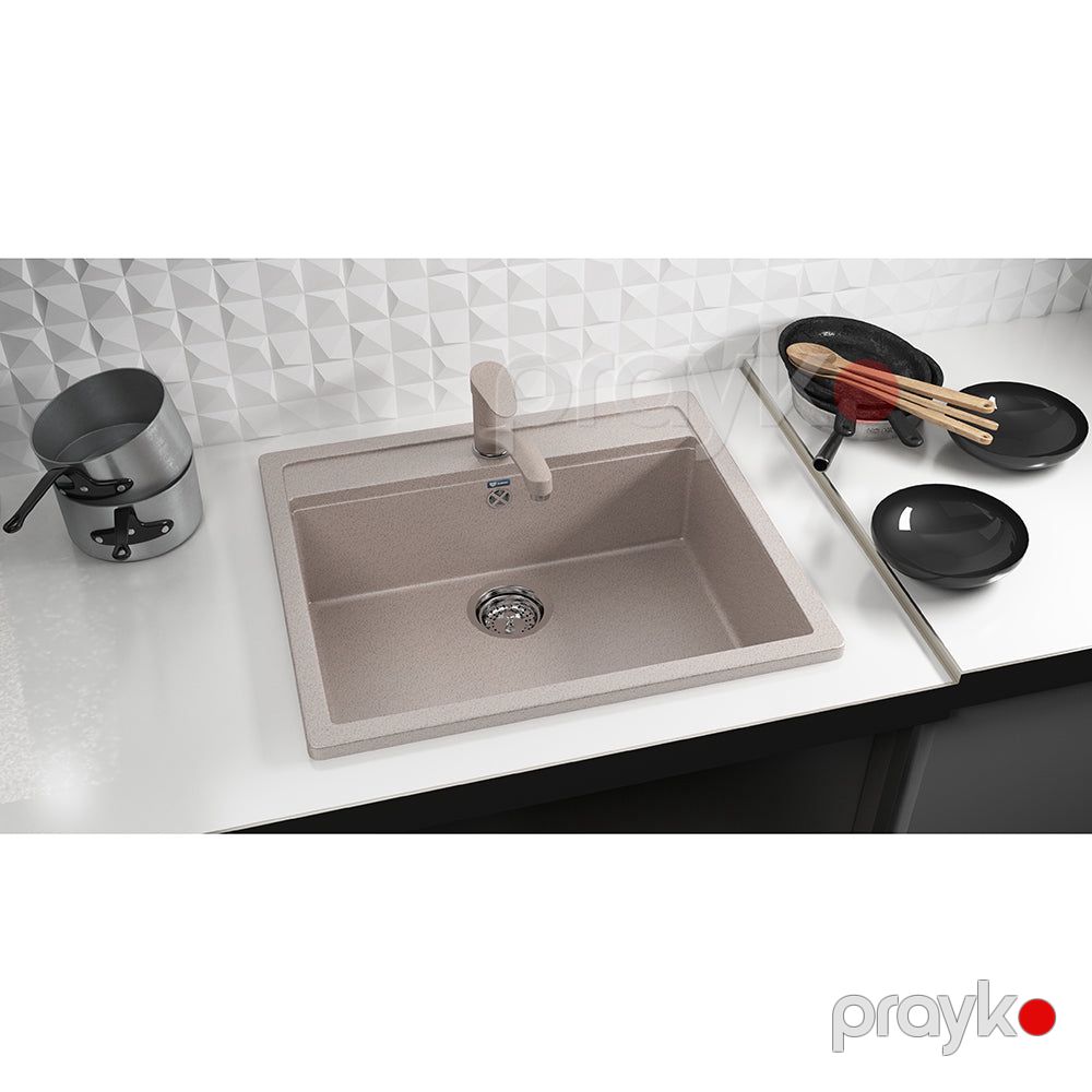 Ulgran mətbəx çanağı (moyka) seramik 1-Lİ qara 560x495 U-104-308 — Ev malları, Bakı (3)