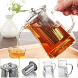 Paslanmaz Polad Dəmləyicili Modern Şüşə Çaynik 900ml — Etrend.az — Электрические чайники и термопоты