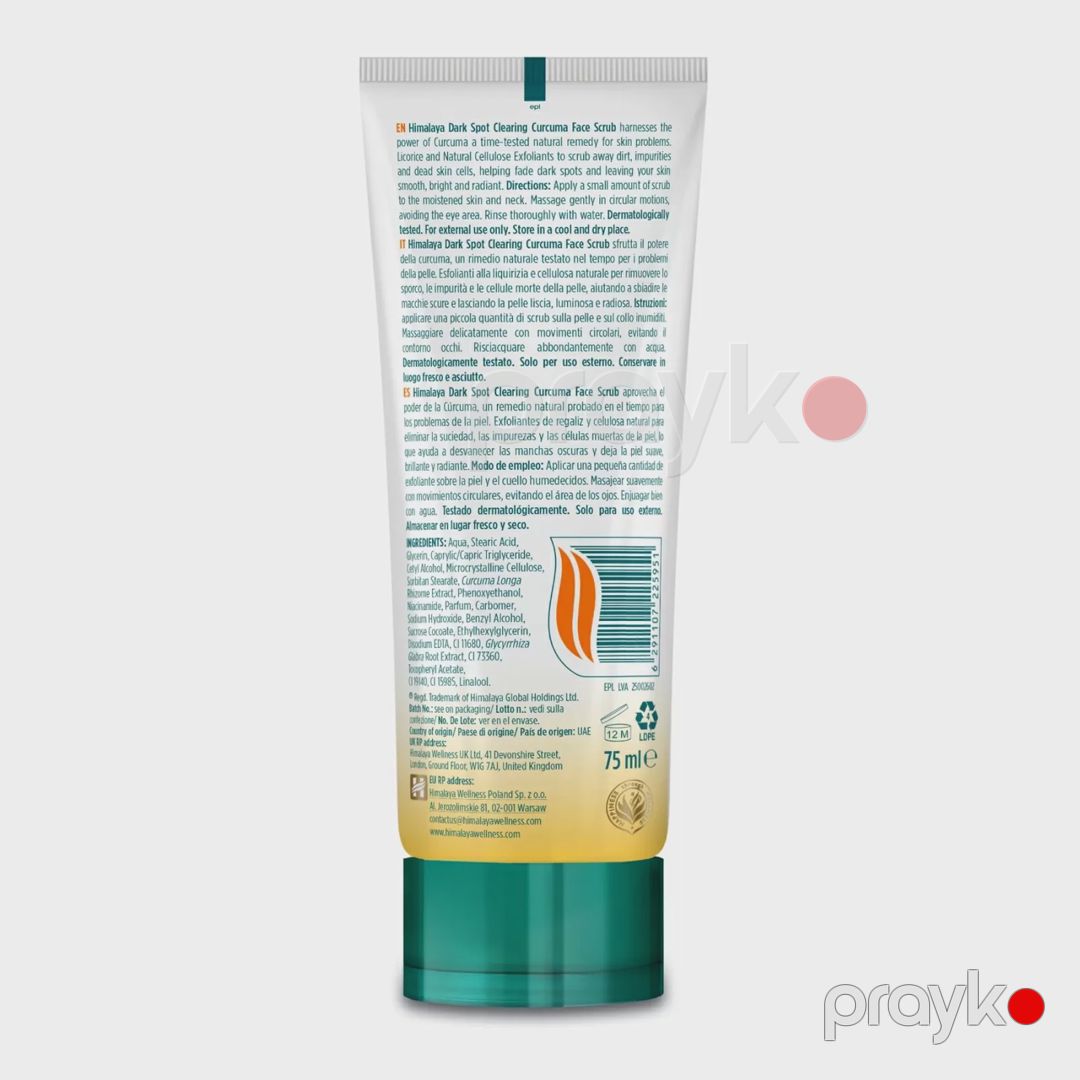 Üz üçün skrab Himalaya Dark Spot Clearing Turmeric 75 ml — Mallar, Bakı (2)