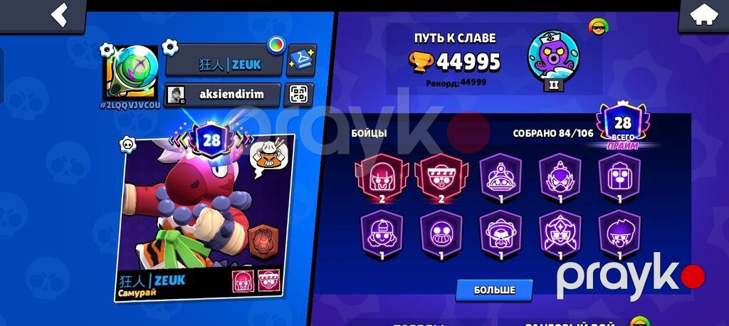 Brawl Stars hesabı – yüksək səviyyəli profil - Kupa sayı: 44 995 — Fəliz məmulatı, Xırdalan (8)
