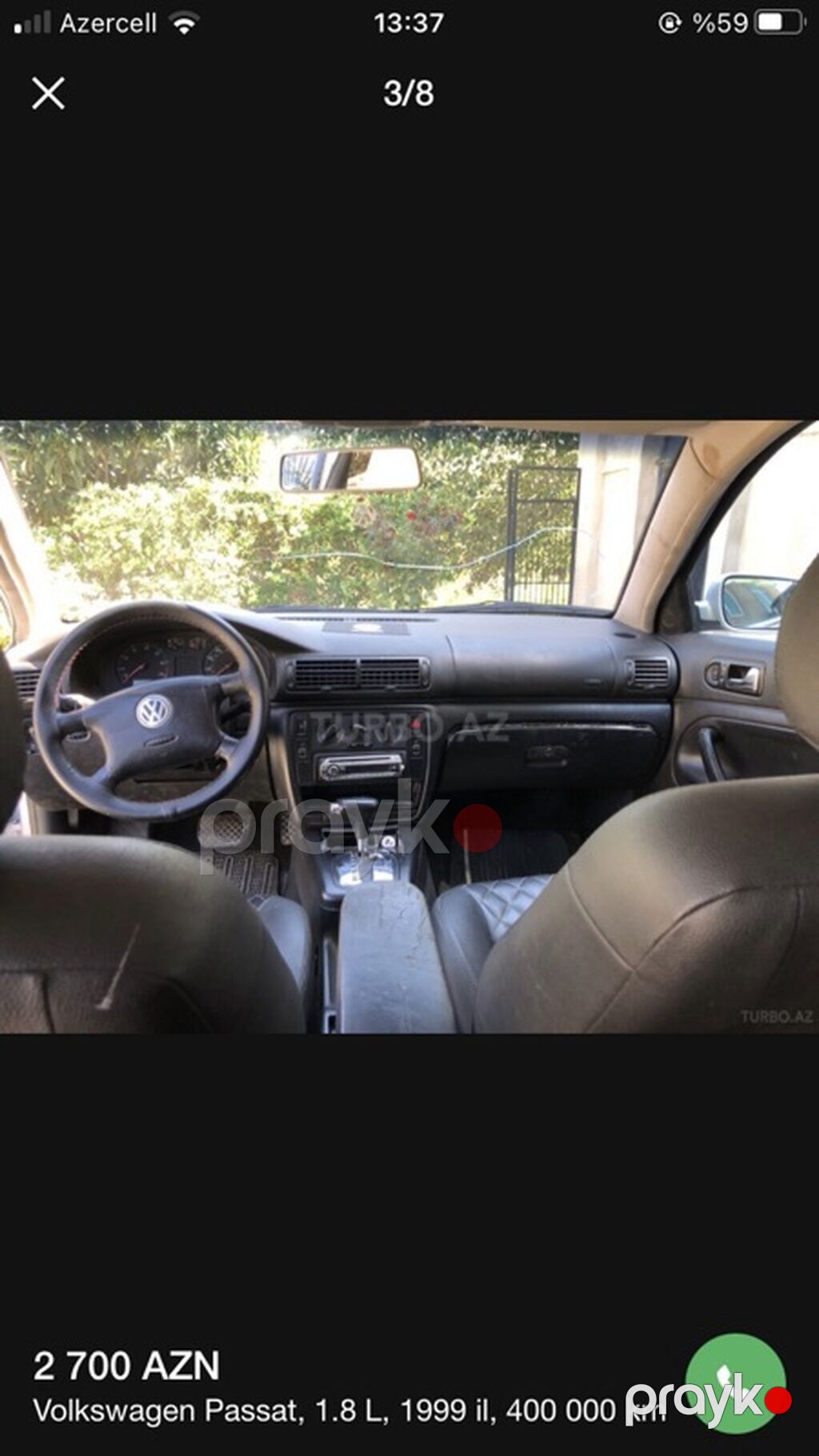 Volkswagen Passat: 1.8 l 1999 il Sedan 77-TQ-172 — Avtomobillər, Xırdalan (3)