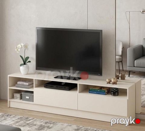 TV üçün tumba MB1, laminat, 160x45x35 sm, açıq bej — Bakı