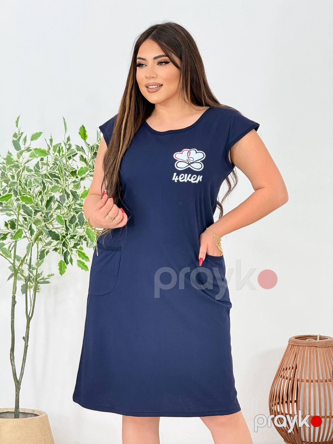 Gündəlik don No brand 4XL Göy Pambıq M-320 — Gündəlik paltarlar, Bakı (2)