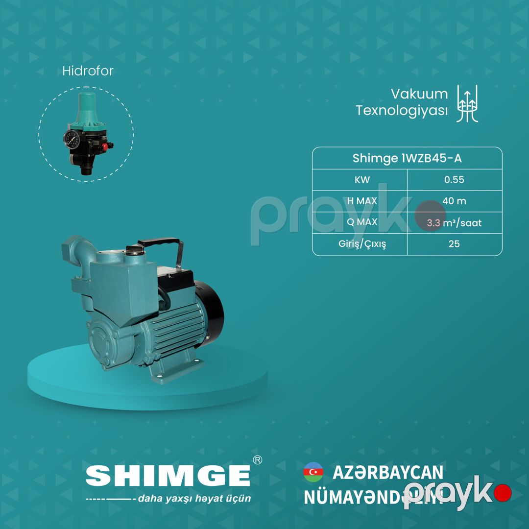 Elektrik nasos Shimge 1WZB45-A_1146 — Mallar, Bakı