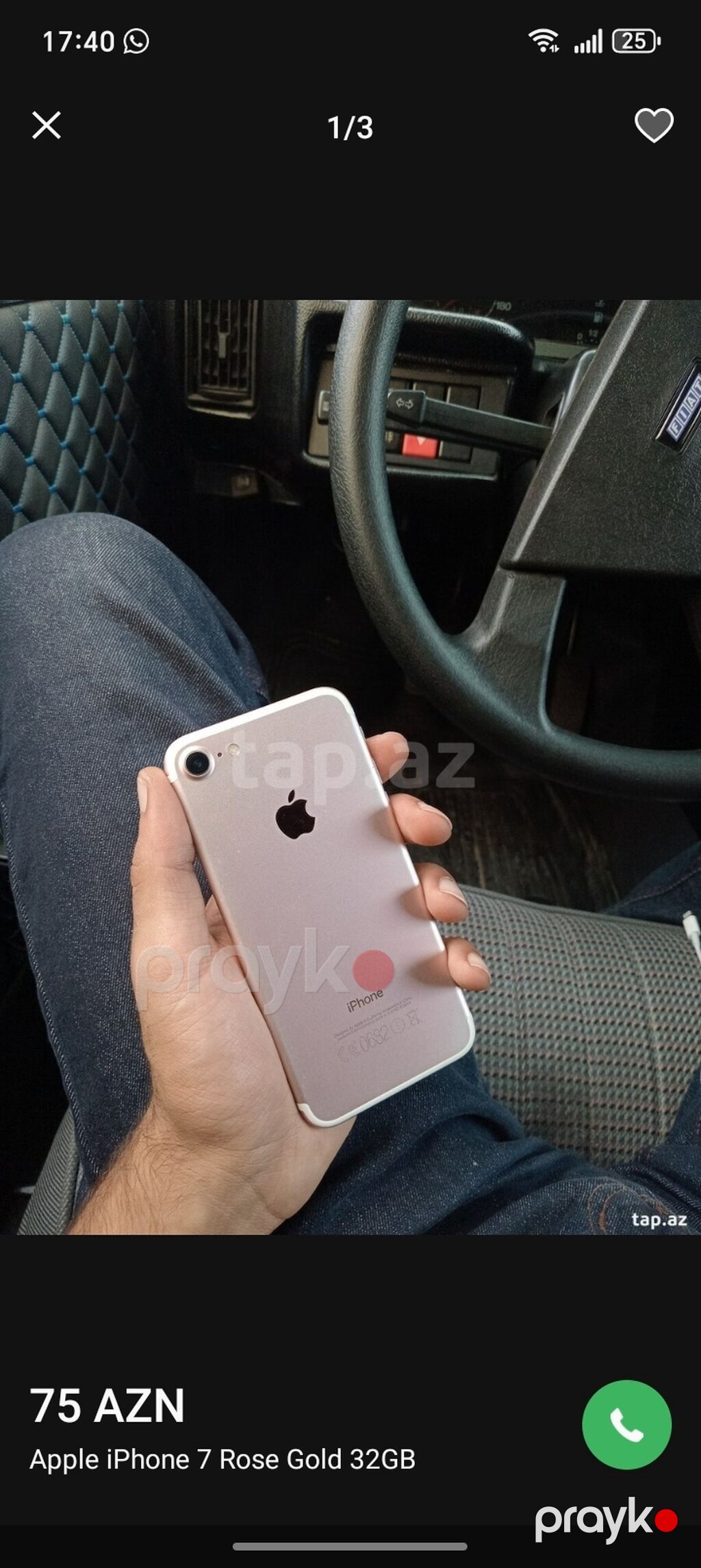 IPhone 7, 32 GB, Rose Gold, Barmaq izi — Apple iPhone, Sumqayıt (5)