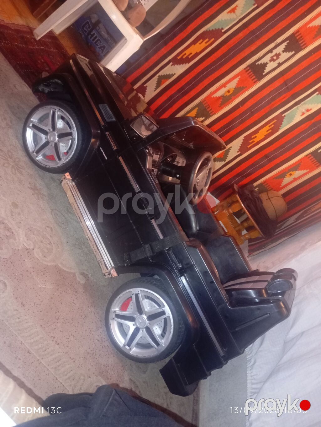 Uşaq üçün elektrikli minik maşını – Mercedes G-Class üslubunda, qara — Uşaq avtomobilləri, Bakı (5)