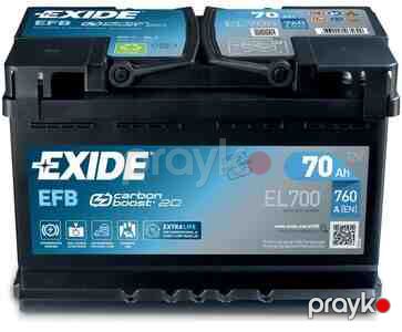 Akkumulyator Exıde EFB 70 Ah R+ EL700 — Bakı
