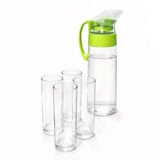 Su qabı+stəkan dəsti şüşə 1.3L+220ML — Omid.az — Ev üçün məhsullar