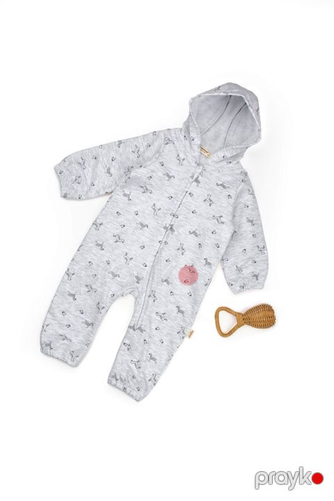 Yenidoğulanlar üçün oğlan körpə tulumu Babycosy, 18-24 ay, boz, %100 orqanik pambıq - 8683529323717 — Bakı