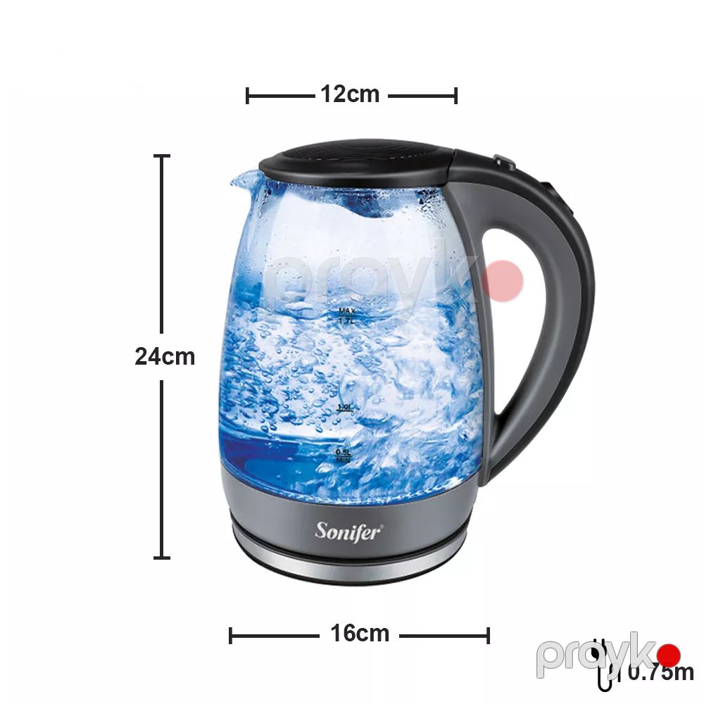 Sonifer SF-2064 1.7 Litrlik Filtrli Avtomatik Sönmə Funksiyalı Elektrik Çaydan — Ev texnikası, Bakı (4)