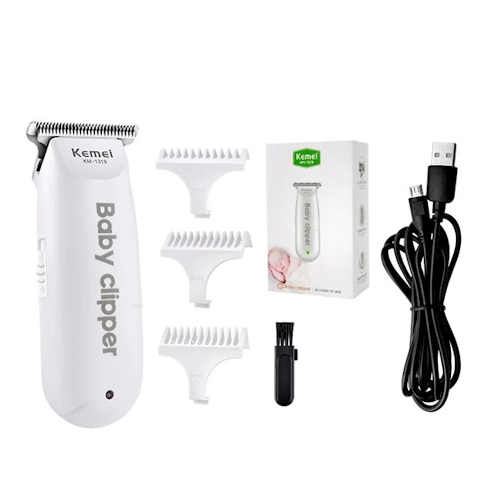 Saç kəsimi üçün cihaz Kemei KM-1319 Mini White — Bakı