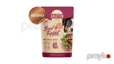 Araton Adult Dog All Breeds with Beef and Rabbit 500 g — Bakı