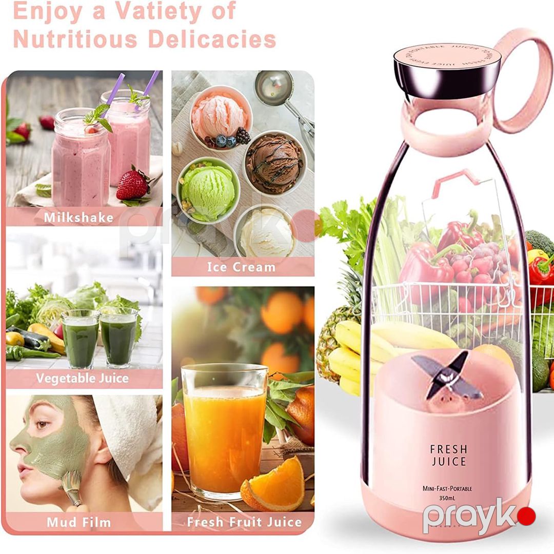 Fresh Juice Portable Juicer Blender – 350 ml Portativ Simsiz Şirəçəkən və Mikser — Blenderlər, xırdalayanlar və mikserlər, Bakı (6)