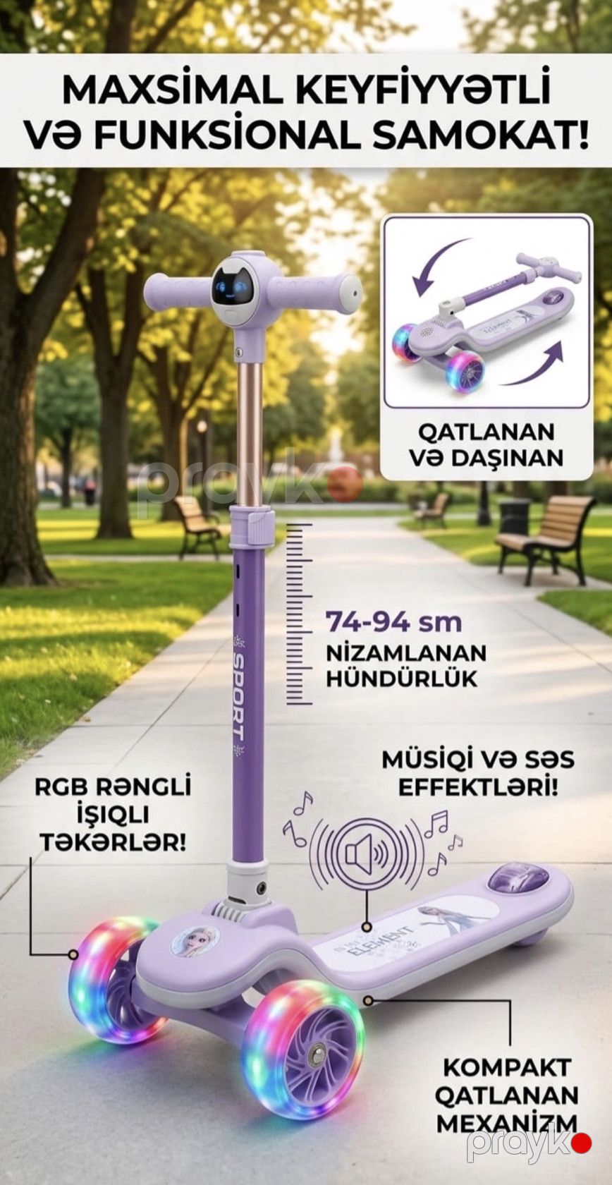 Elza samokat qalın teker HS937383 — Mallar, Bakı (3)