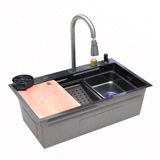 Mətbəx çanağı LS-7545FA1-S SS201 3.0+0.8 750x450x220 inox — Omid.az — Ev üçün məhsullar