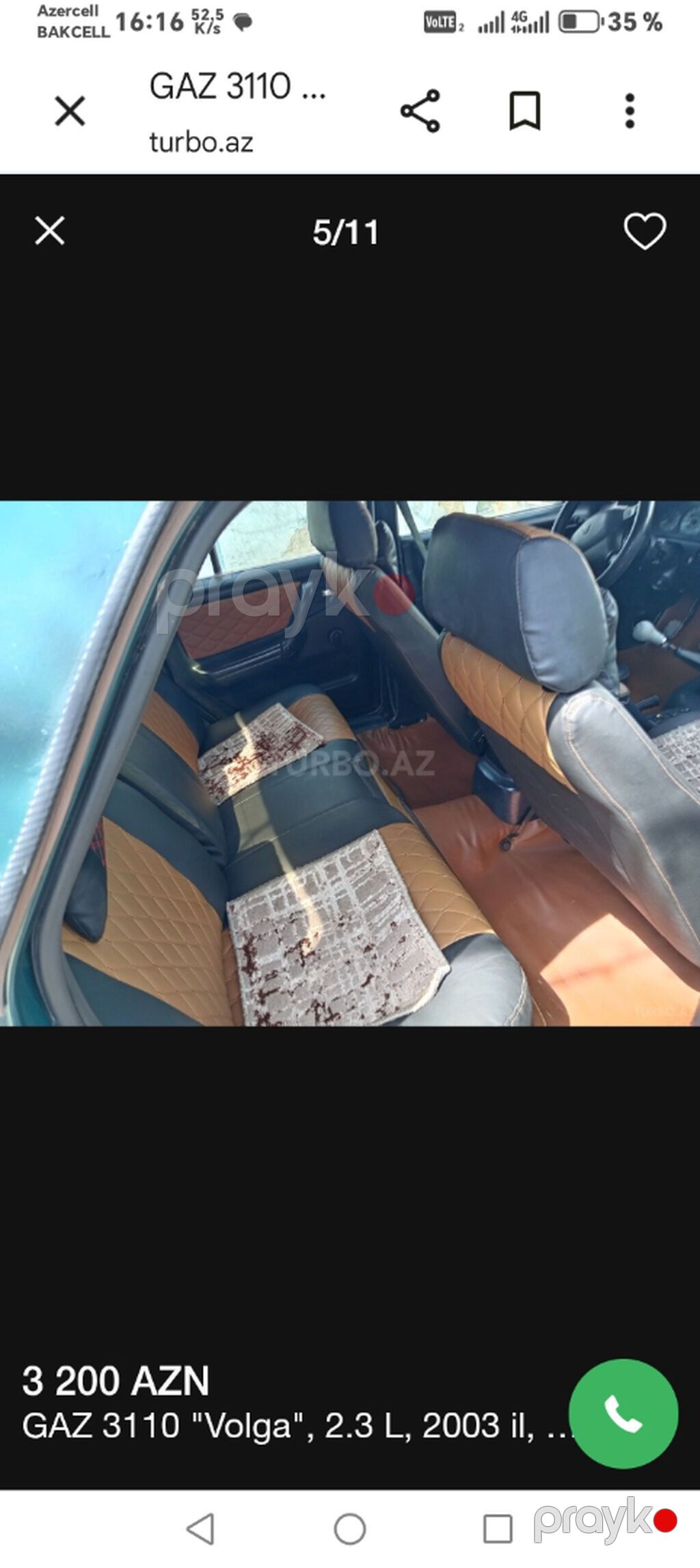 QAZ 3110: 2.3 l 2003 il 192300 km Sedan — Avtomobillər, Bakı (2)