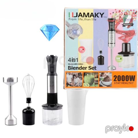 Jamaky 4‑i‑1 Blender Set – Model JMK3006A Xüsusiyyətlər: - Güc: 2000 — Bakı