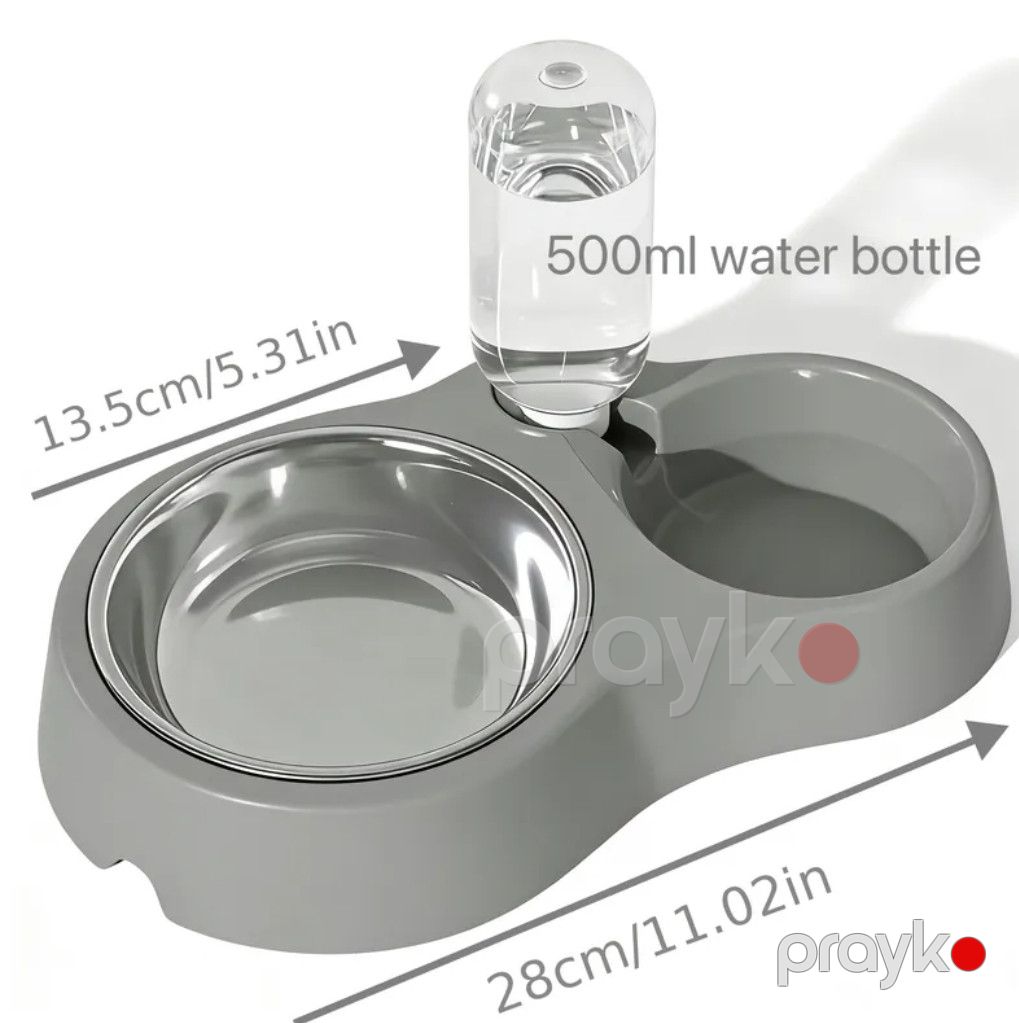 Avtomatik yem və su təknəsi 2411, plastik, boz — Mallar, Bakı (4)