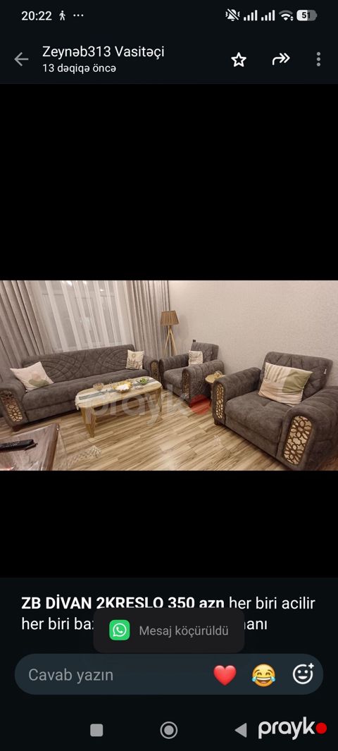 *ZB* *Divan 2KRESLO 350 azn* her biri acilir her biri bazalidi unvan — Bakı