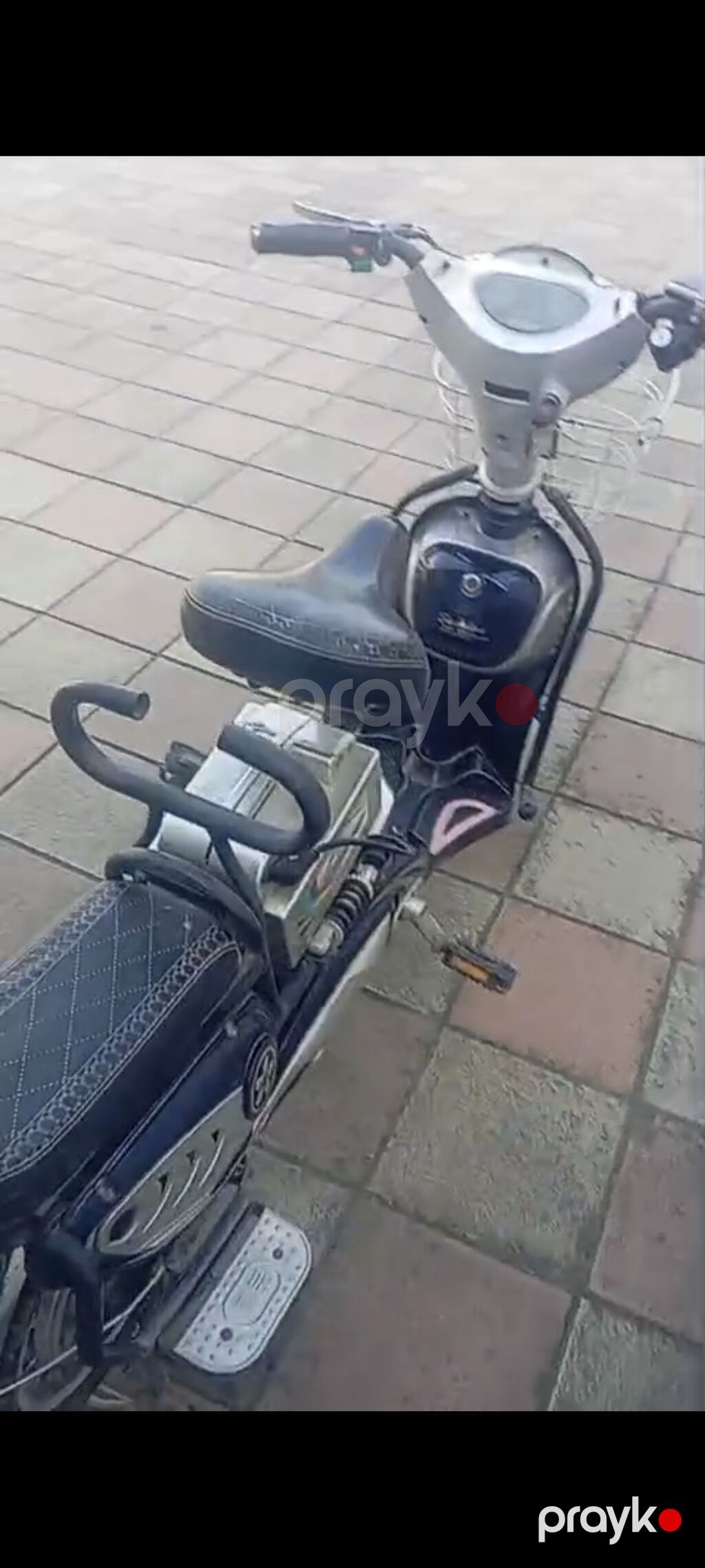 Elektrik velosipedi/scooter Rəng: tünd mavi-gümüş Ön tərəfdə — Elektrik velosipedləri, Novxanı (6)