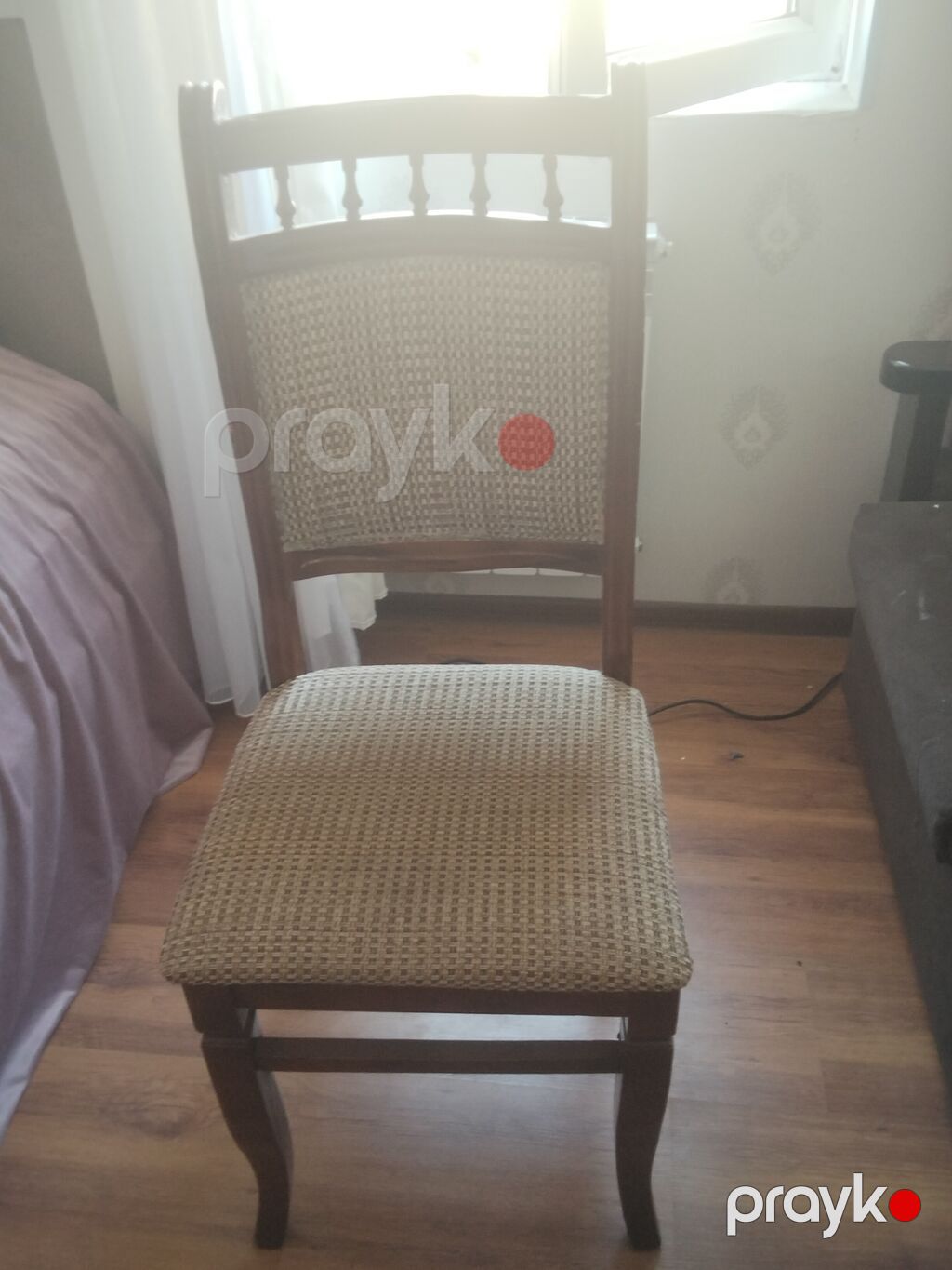 Taxta karkaslı yemək otağı stulu - Material: bərk ağac karkas, hörmə — Stullar, Masazır (2)