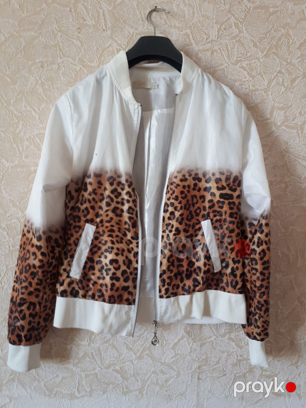 Leopar naxışlı bomber gödəkçə - Stil: Unisex/şəhər tərzi bomber — Kurtkalar, Digah (2)
