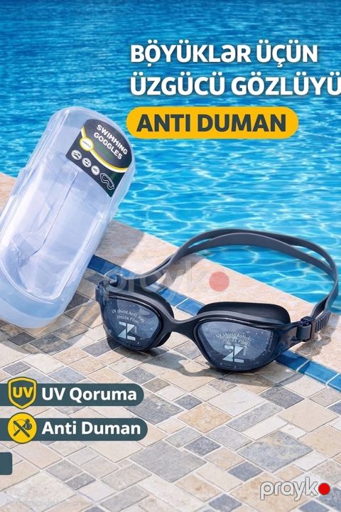 Üzgüçülük üçün eynək HP93728271, qara — Bakı