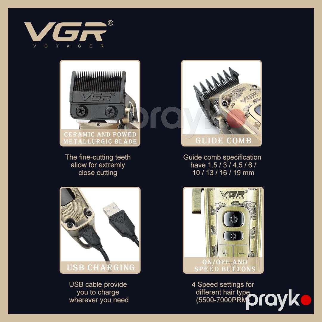 Saç qırxmaq üçün maşın VGR V-005 — Saç kəsmə maşınları, Bakı (4)