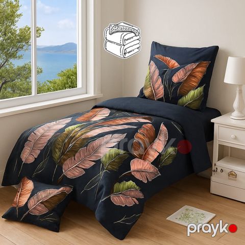 Örtük və yastıq üzü dəsti 7d Fensen model-2.28, örtük 160x220 sm, yastıq üzü 50x70 sm, birnəfərlik - GS Yataq dəsti model-2.28 — Bakı