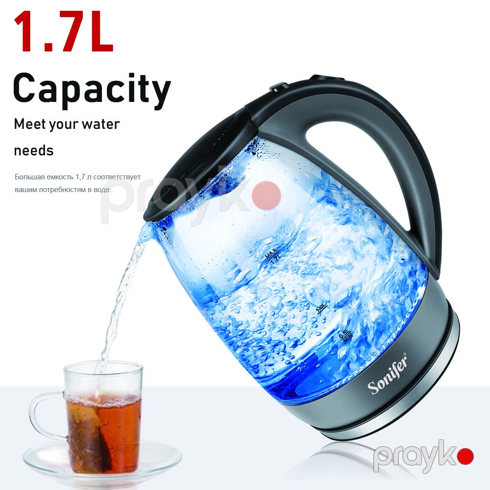 Sonifer SF-2064 1.7 Litrlik Filtrli Avtomatik Sönmə Funksiyalı Elektrik Çaydan — Ev texnikası, Bakı (2)