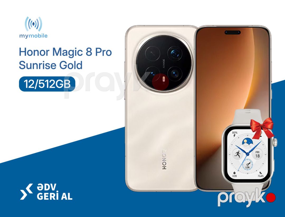 Honor Magic 8 Pro 12/512GB Sky Cyan — Smartfonlar, Bakı (3)